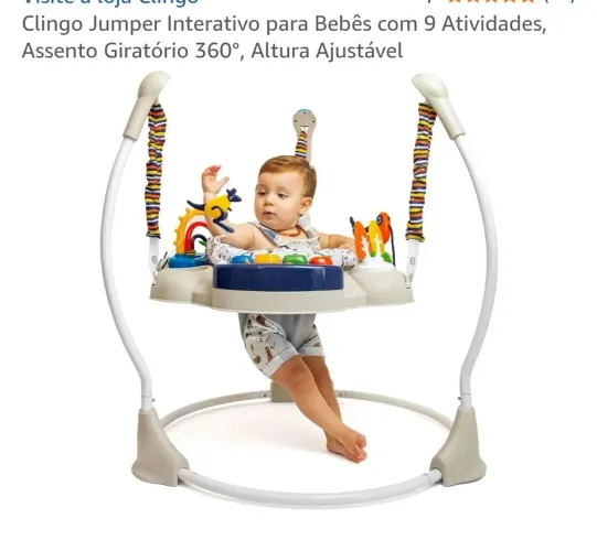 Jumper interativo para bebes com assento giratório