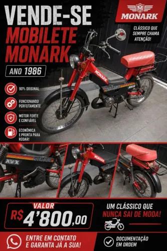 Mobilete monark 1986