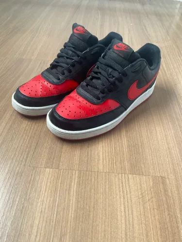 Nike Dunk Low Preto e Vermelho Tam 40 - Ótimo Estado
