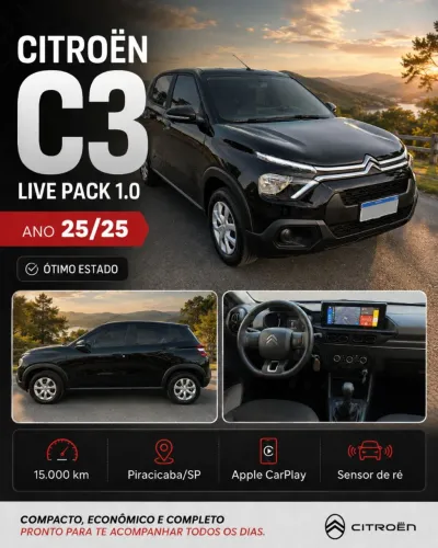 Citroen C3 Live Pack 1.0 Flex 6V 5P Mec. 2025