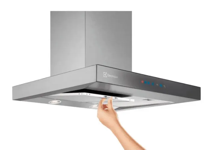 COIFA DE PAREDE ELETROLUX 60CM INOX COM PAINEL BLUE TOUCH E TIMER COM DESLIGAMENTO AUT