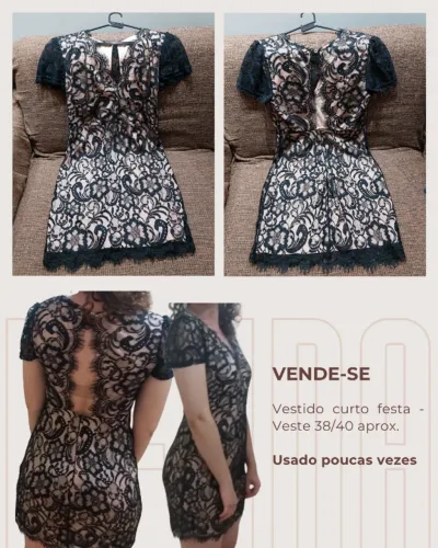 Vestido festa usado - venda