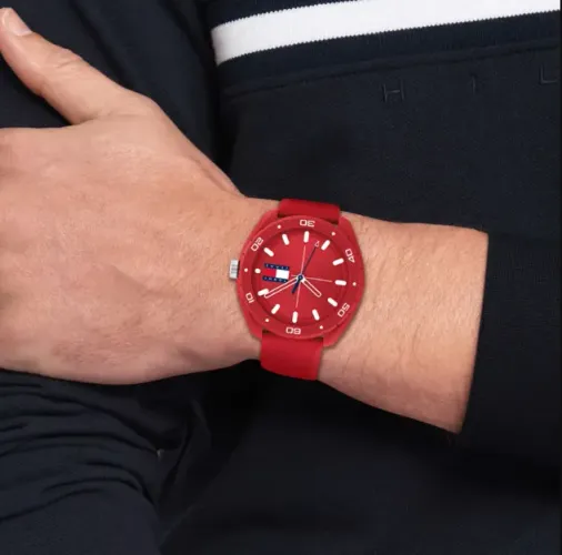 Relógio Tommy Jeans Masculino Borracha Vermelha 1792065