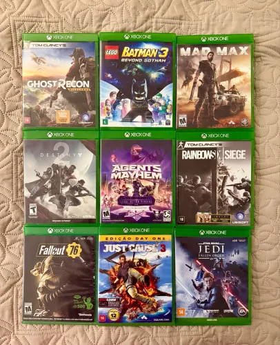 Combo com 9 jogos Xbox One - R$ 300