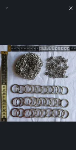 Kit para montar chaveiros - aneis + corrente + argolas chaveiro