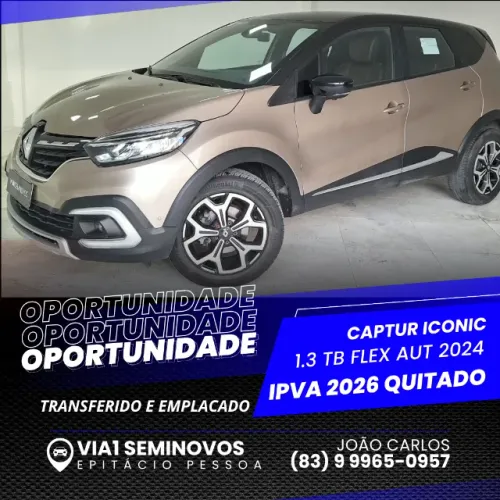 Renault Captur Iconic 1.3 TB 16V Flex 5P AUT 2024