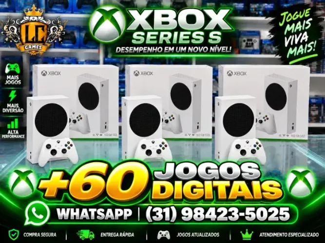 XBOX SERIES S 512GBº + 77 JOGOS + GARANTIA O3 MESES I LOJA FISICA