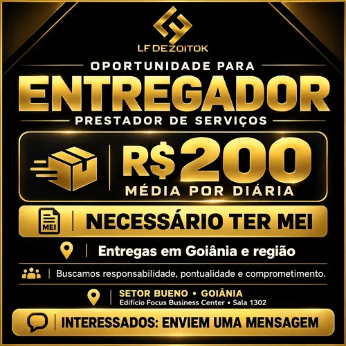 Vaga disponível para entregador ?