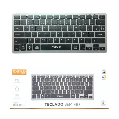 Lacrado Teclado sem Fio Bluetooth AGOLD TCD-05H
