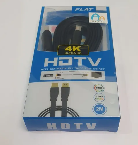 Lote com 14 unidades de Cabo HDMI Flat 2m 4K Ultra HD HDR - Novo