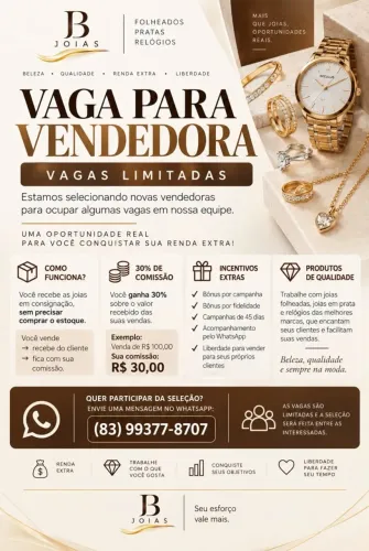 Revendedora de joias e relogios