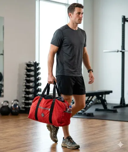 Bolsa Mala de Viagem Vermelho Academia Treino Mulher Homem