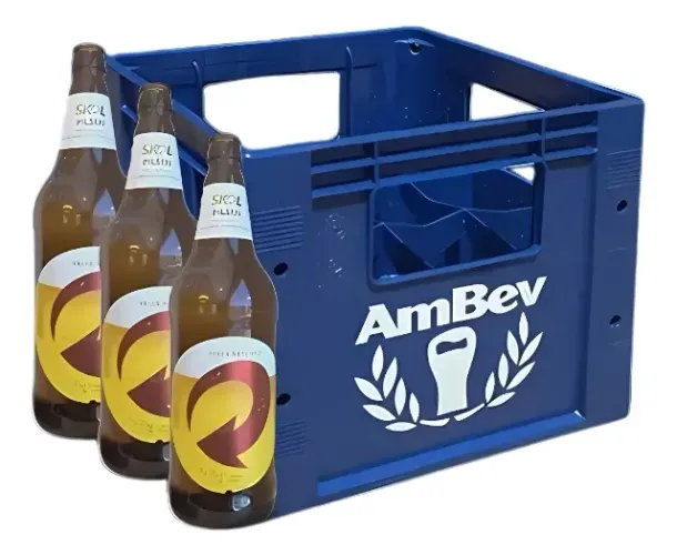 Caixa Plástica Ambev Retornável De Cerveja Litrão