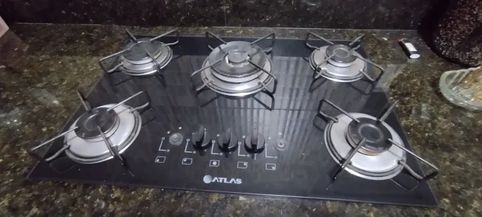 Cooktop 5 bocas (3 bocas funcionando)
