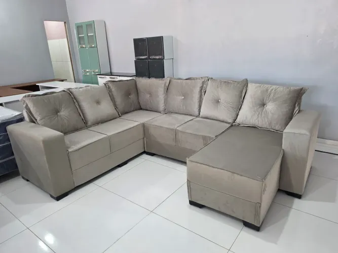 Sofá de canto com chaise novo