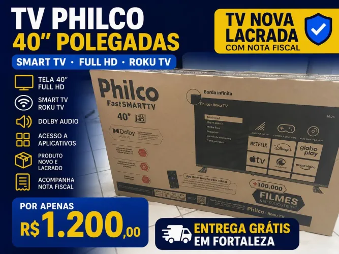 Tv PHILCO ROKU TV 40 POLEGADAS(LACRADA)