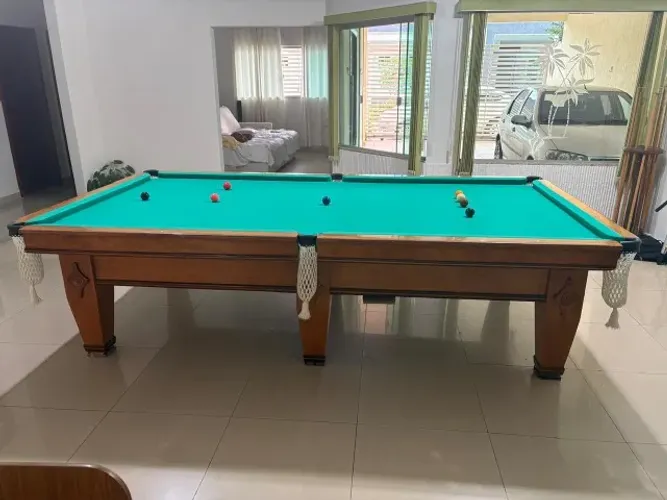 Mesa de Sinuca Oficial DF SINUCA da década de 80, Raridade, Perfeito Estado
