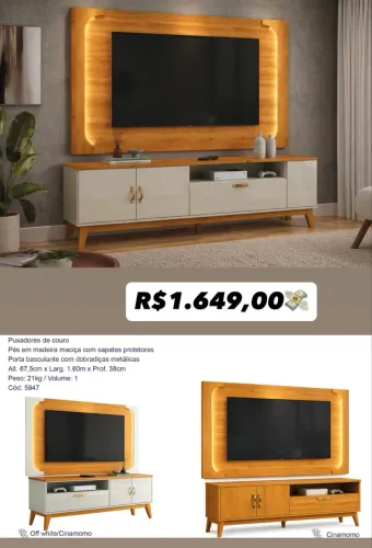 Painel com Led e Rack