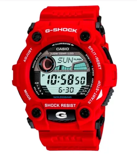 Relógio G-Shock G-7900A-4DR com Tábua de Marés Vermelho