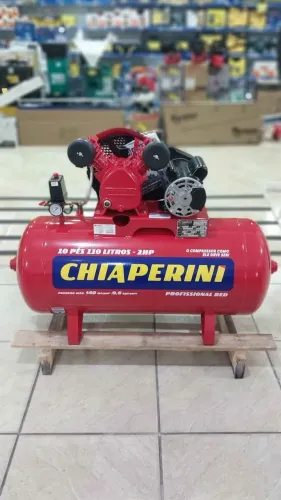 Compressor de ar 110L 140Libras 2hp Chiaperini - Loja/Novo