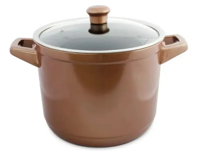 Panela De Cerâmica Caçarola Alta Duo 24cm 7 Litros Ceraflame Cor Cobre