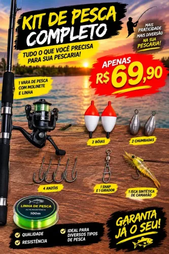 Kit pesca completo pronta entrega 