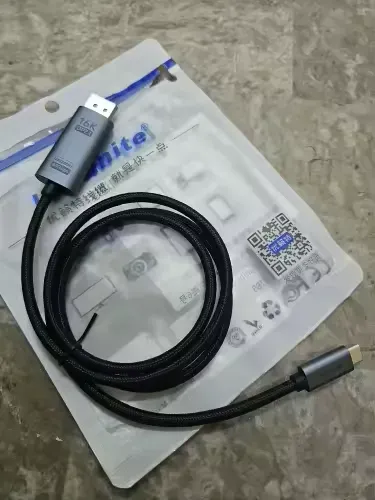 Cabo USB-C Para DisplayPort 2.1 Bidirecional 16K 8K 120Hz 4K 240Hz Tipo-C Para DP Ultra HD