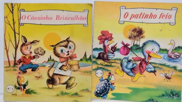 Livros Infantis Coleção Carochinha O Cãozinho Brincalhão Vol 2 E O Patinho Feio Vol 10
