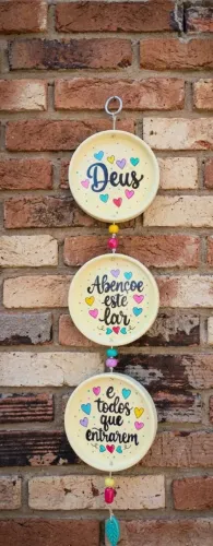 Enfeites de parede. Mandalas motivacionais. Decoração de jardim