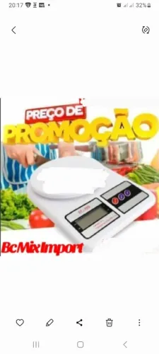 Balança Digital portátil De cozinha pesa até 10kg Novo Entregamos 