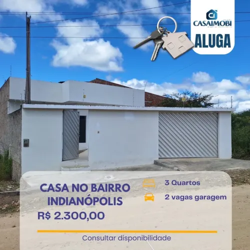 Alugo casa 3 quartos bairro Indianópolis em Caruaru 