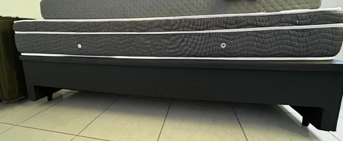 Cama box baú solteiro com colchão d33 da ortobom