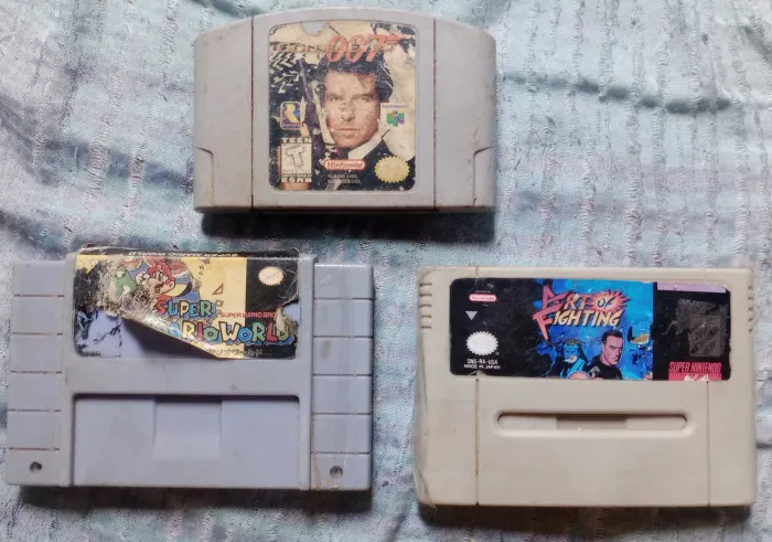 Lote Nintendo Cartuchos N64 e SNES (no estado - leia)