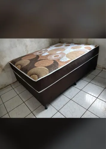 Cama box casal de molas ensacadas, novas de fábrica