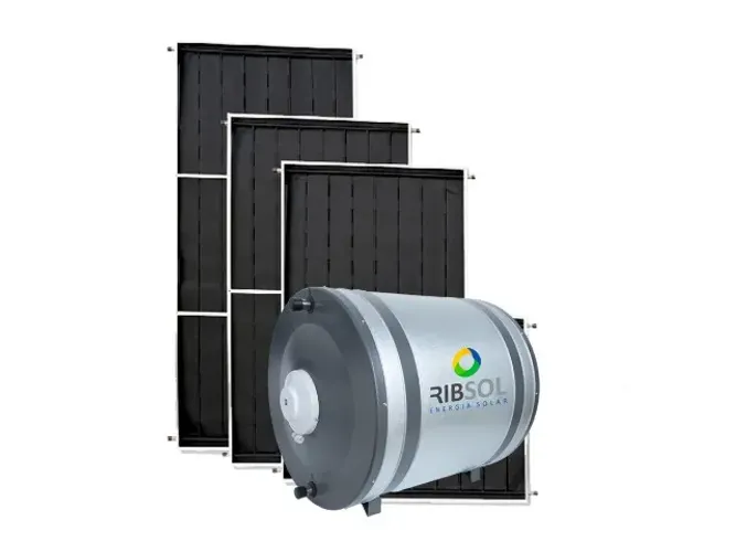 Kit Solar Boiler 200 Litros E 1 Placa Coletor Solar Em Aço Inox 200x100