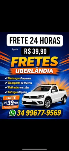 Frete rápido e barato Uberlandia 