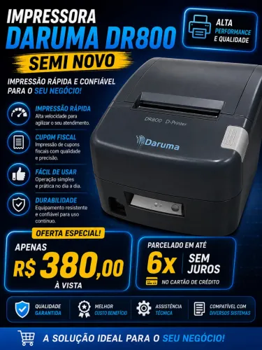 Impressora de Cupom Fiscal Daruma DR800