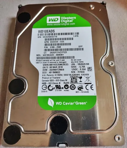 HD Desktop / DVR 1 TB 5400 RPM Western Digital Caviar Green
