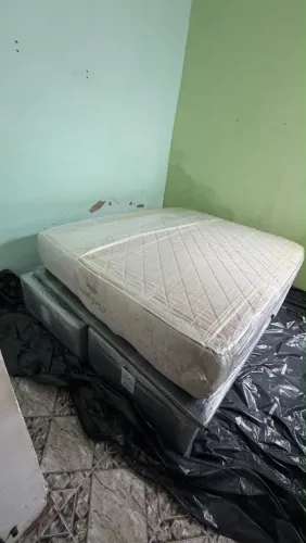 Conjunto Cama Baú + Colchão Queen Ortobom Orthopur