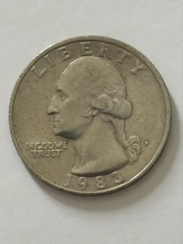 Moeda Americana Quarter Dollar 25 Centavos De Dólar 1983 P