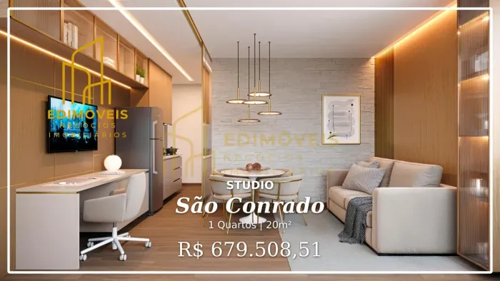 Exclusivo: Studio na quadra do mar em São Conrado, Vila Velha, com alto potencial de locaç
