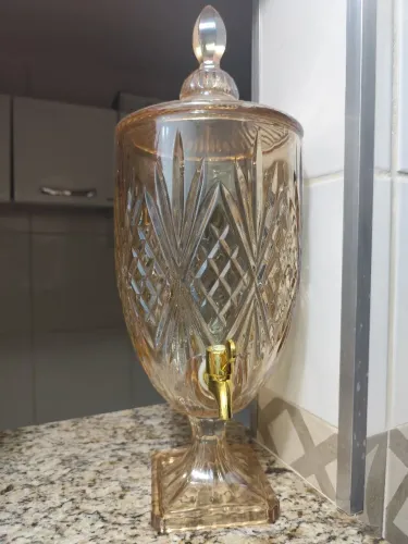 Suqueira de cristal âmbar da Lyor