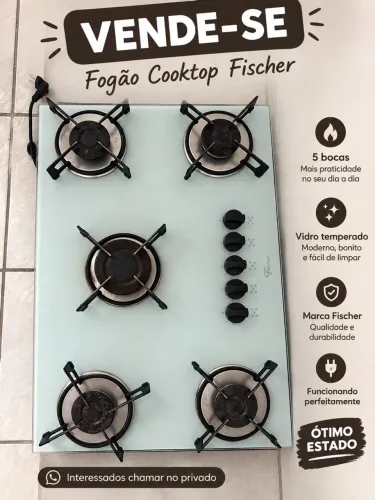 VENDE-SE FOGÃO COOKTOP FISCHER