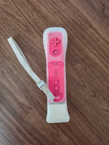 Controle Wii Remote rosa original + capa