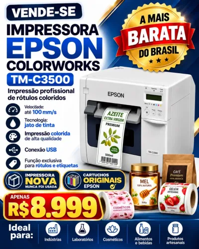Impressora Epson c3500 etiquetadora rótulo