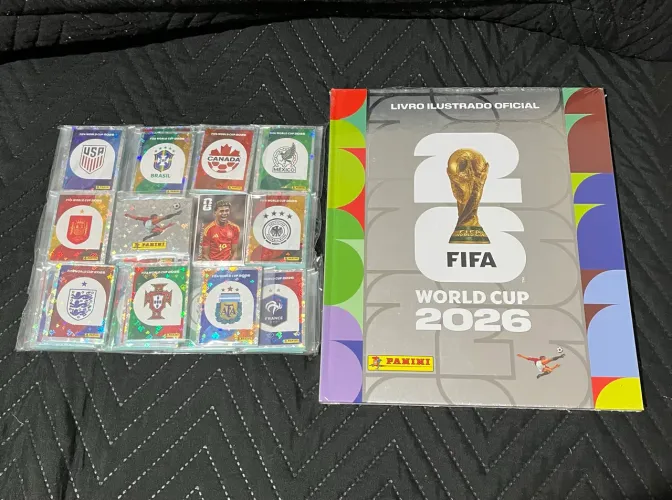 Álbum copa 26 com todas figurinhas para colar
