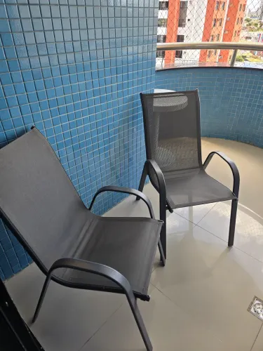 2 Cadeiras Aço Varanda Cinza