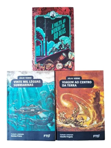 3 Livros Júlio Verne - Capa Dura e Normal