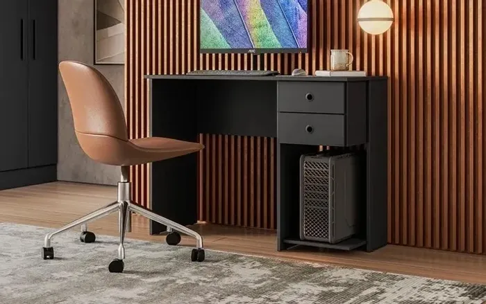 Mesa Escrivaninha - Preto Fosco -Imperdível- 