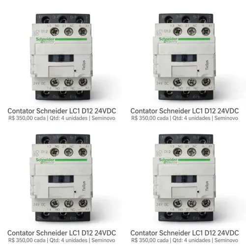 Contator Schneider LC1 D12 24VDC*  